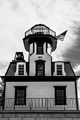 Colchester Reef Light Reassembled for Shelburne Museum -BW